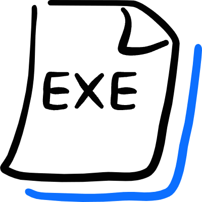 File Code Exe Icon from Freehand Duotone Set