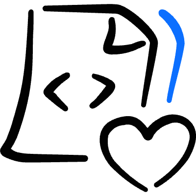 File Code Favorite Heart 1 Icon from Freehand Duotone Set