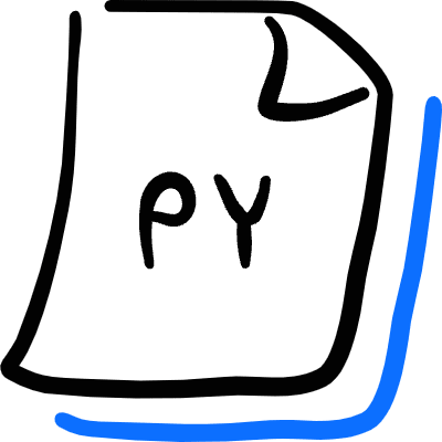 File Code Py Icon from Freehand Duotone Set