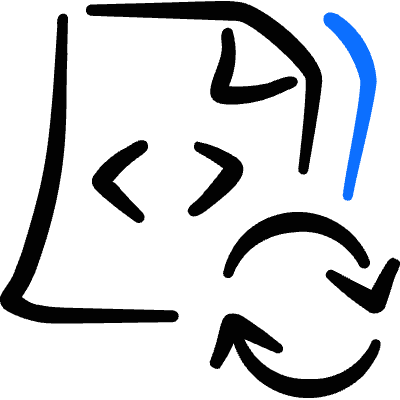File Code Sync 1 Icon from Freehand Duotone Set