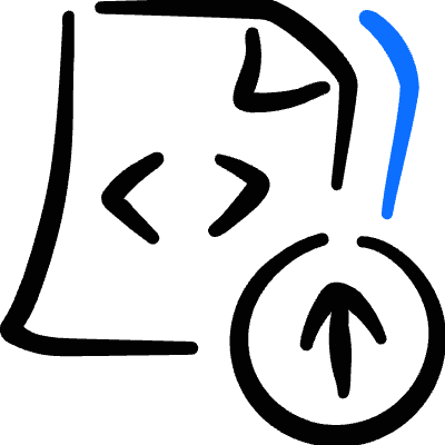 File Code Upload 1 Icon from Freehand Duotone Set