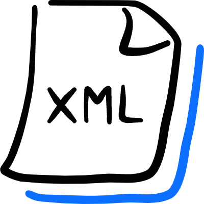 File Code Xml Icon from Freehand Duotone Set