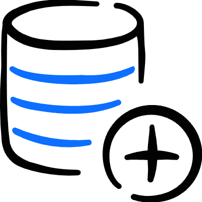 Database Add Icon from Freehand Duotone Set