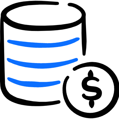 Database Cash Icon from Freehand Duotone Set