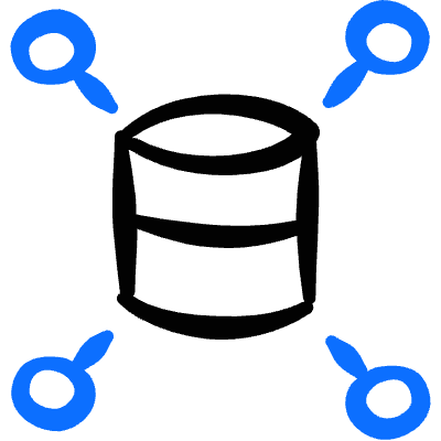 Database Hierarchy Icon from Freehand Duotone Set