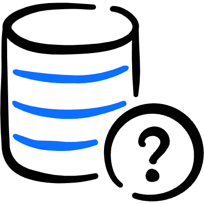 Database Question Icon from Freehand Duotone Set