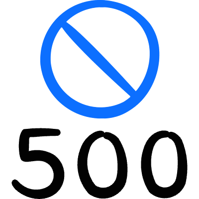 Server Error 500 Block Forbidden Icon from Freehand Duotone Set