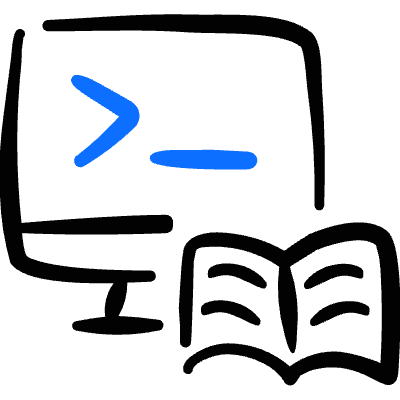 Learning Monitor Programming Book Icon from Freehand Duotone Set