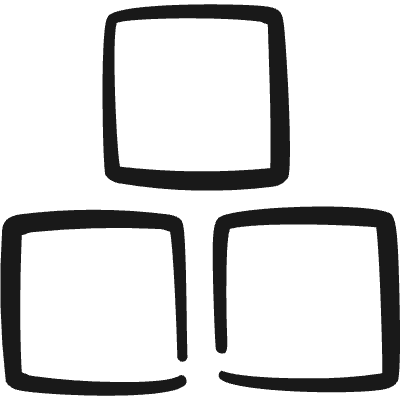 Module Three Square Icon from Freehand Duotone Set