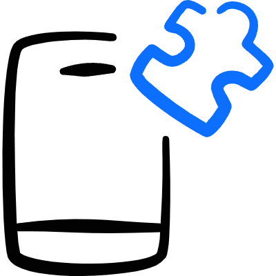 Plugin Phone Puzzle 1 Icon from Freehand Duotone Set