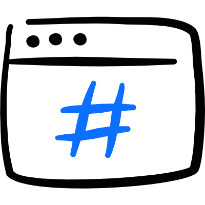 Programming Language Browser Hash Icon from Freehand Duotone Set