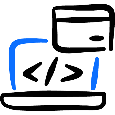 Programming Code Laptop Browser Icon from Freehand Duotone Set