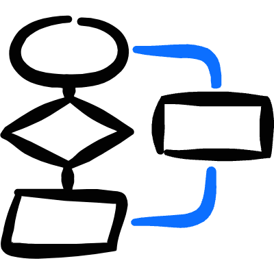 Programming Flowchart Icon from Freehand Duotone Set