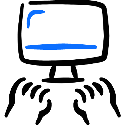 Programming Monitor Type Icon from Freehand Duotone Set