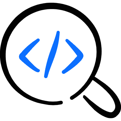 Programming Search Icon from Freehand Duotone Set