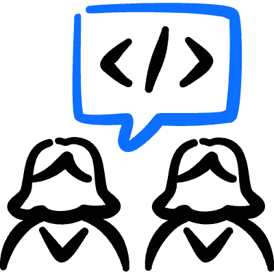 Programming Team Chat 2 Icon from Freehand Duotone Set