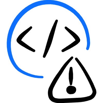 Programming Warning Icon from Freehand Duotone Set