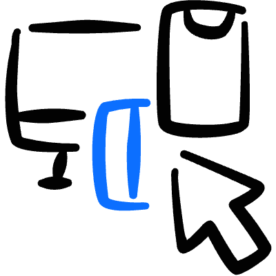 Responsive Design Cursor Icon from Freehand Duotone Set