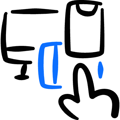 Responsive Design Hand Icon from Freehand Duotone Set