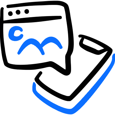 Responsive Design Image Icon from Freehand Duotone Set