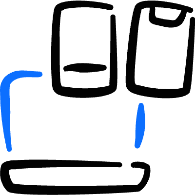 Responsive Design Laptop Phone 1 Icon from Freehand Duotone Set