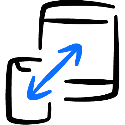 Responsive Design Phone Icon from Freehand Duotone Set