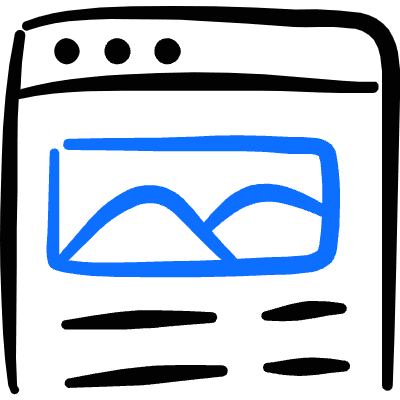 Website Development Browser Page Header Icon from Freehand Duotone Set