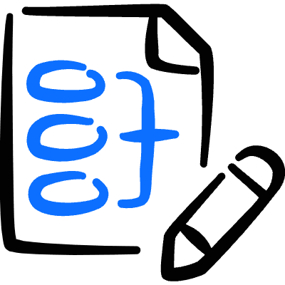 Website Development Code Flowchart Icon from Freehand Duotone Set