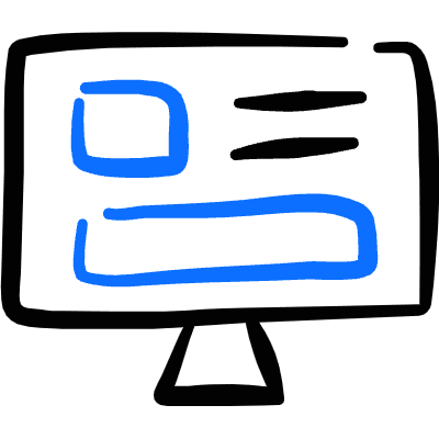 Website Development Monitor Layout Icon from Freehand Duotone Set