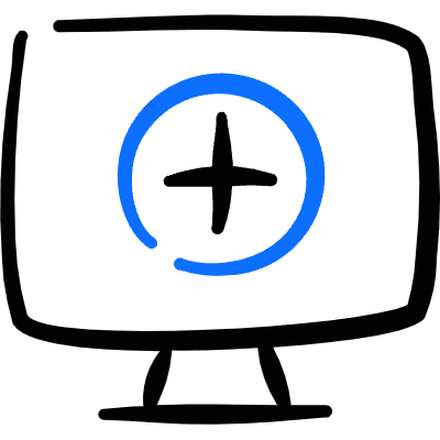 Desktop Action Monitor Add Icon from Freehand Duotone Set