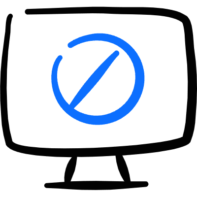 Desktop Action Monitor Disable Icon from Freehand Duotone Set