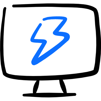 Desktop Action Monitor Flash Icon from Freehand Duotone Set