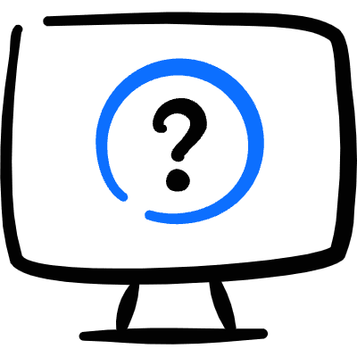 Desktop Action Monitor Question Icon from Freehand Duotone Set