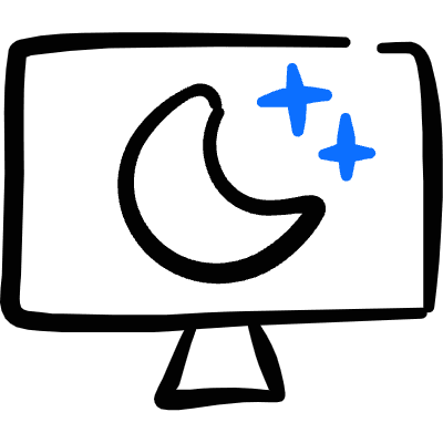 Desktop Action Monitor Screen Sleep 1 Icon from Freehand Duotone Set