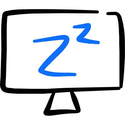 Desktop Action Monitor Screen Sleep 2 Icon from Freehand Duotone Set