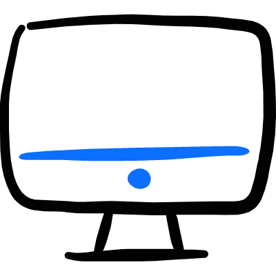 Desktop Monitor Icon from Freehand Duotone Set