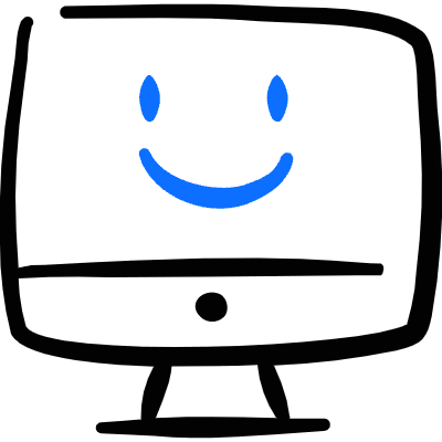 Desktop Monitor Smiley Icon from Freehand Duotone Set