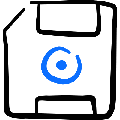 Floppy Disk 1 Icon from Freehand Duotone Set