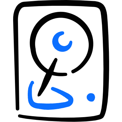 Hard Drive Icon from Freehand Duotone Set