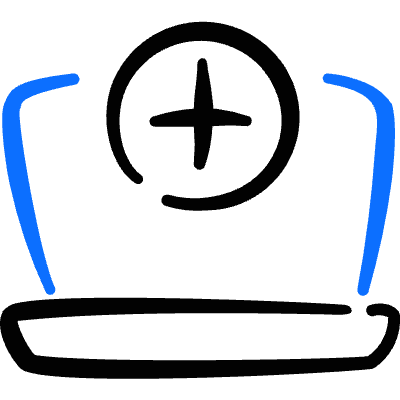 Laptop Action Add Icon from Freehand Duotone Set