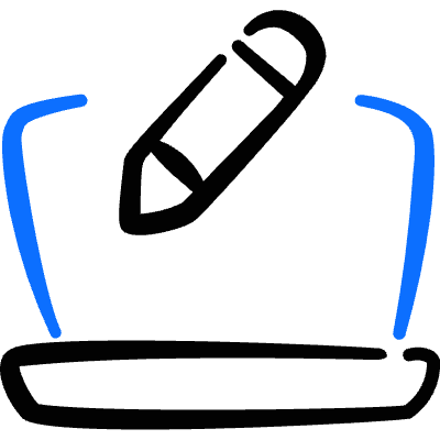 Laptop Action Edit Icon from Freehand Duotone Set