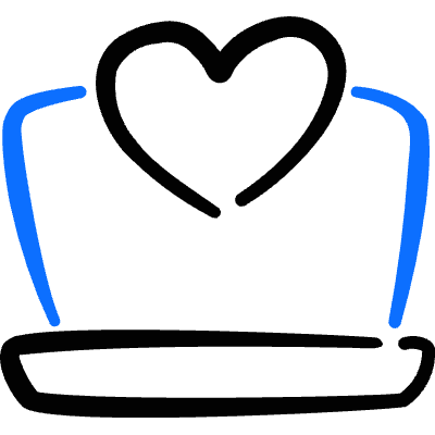 Laptop Action Favorite Heart Icon from Freehand Duotone Set