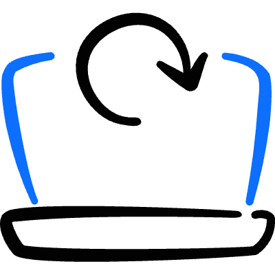 Laptop Action Refresh Icon from Freehand Duotone Set