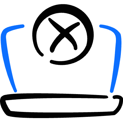 Laptop Action Remove Icon from Freehand Duotone Set