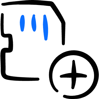 Memory Sd Card Add Icon from Freehand Duotone Set
