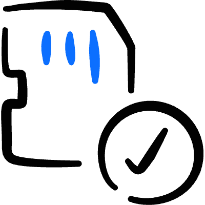 Memory Sd Card Check Icon from Freehand Duotone Set