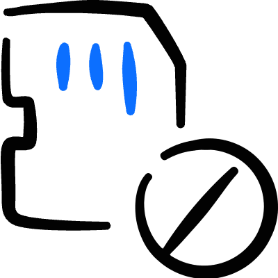 Memory Sd Card Disable Icon from Freehand Duotone Set