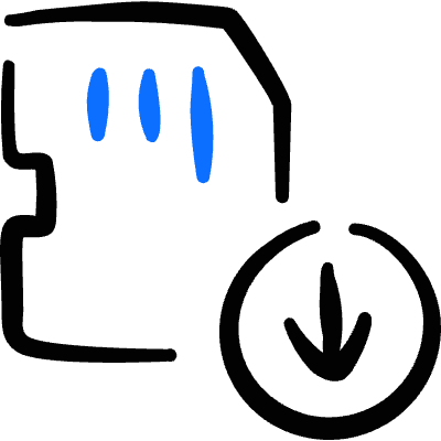 Memory Sd Card Download Icon from Freehand Duotone Set