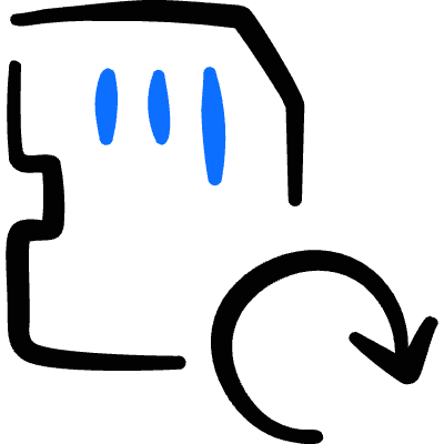 Memory Sd Card Refresh Icon from Freehand Duotone Set