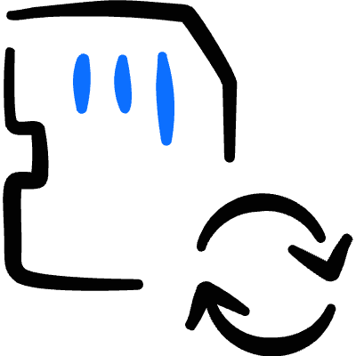 Memory Sd Card Sync Icon from Freehand Duotone Set